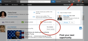 Newsfeed de LinkedIn