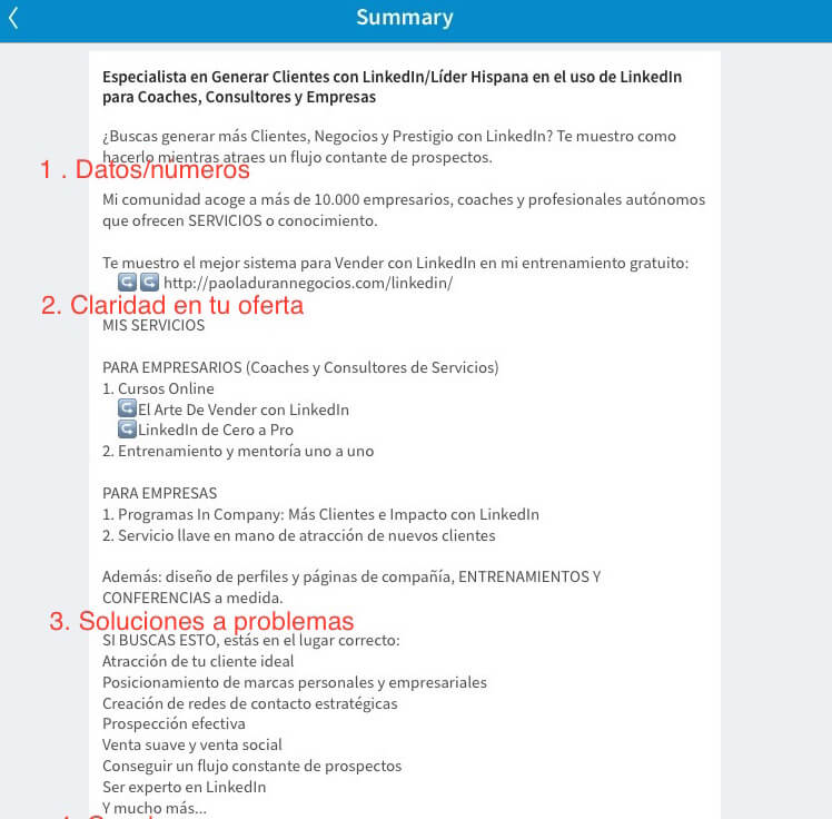 LinkedIn resumen Paola Duran